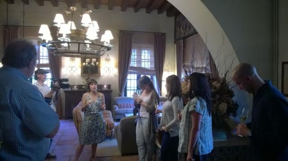 Imatge de la visita a un celler