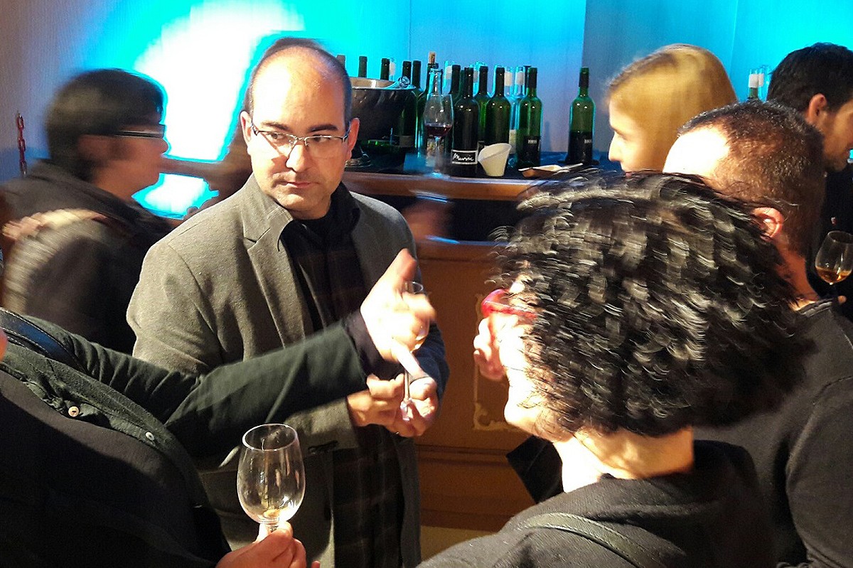 Josep Pelegrín, durant el maridatge de la Mostra de Vins de Navàs