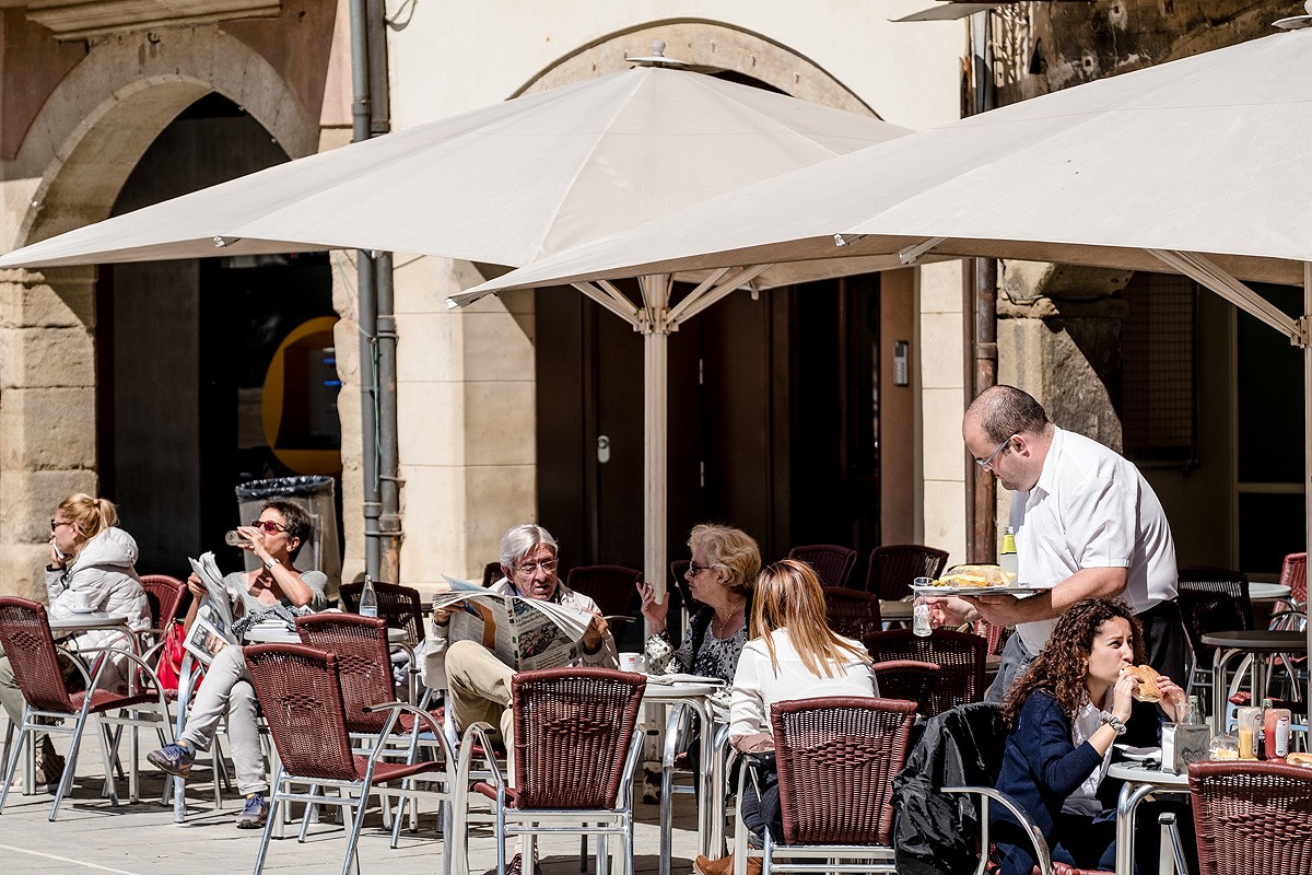 Imatge de la terrassa d'un bar