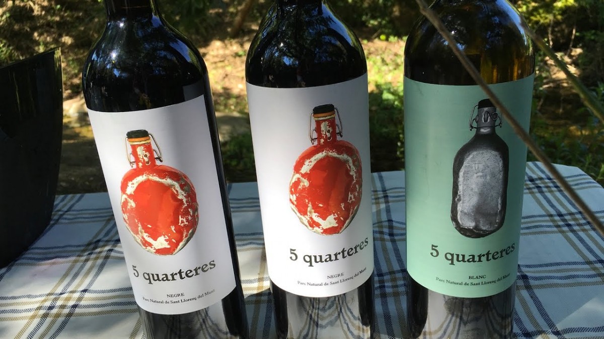 El vi 'Cinc quarteres', fet al Parc Natural de Sant Llorenç del Munt.