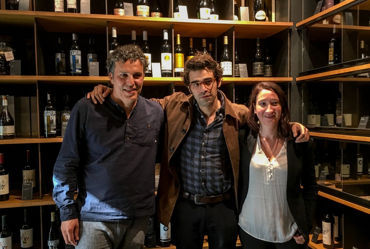 David Verdaguer, un dels protagonistes del Most 2017, amb el director i la programadora de l'esdeveniment