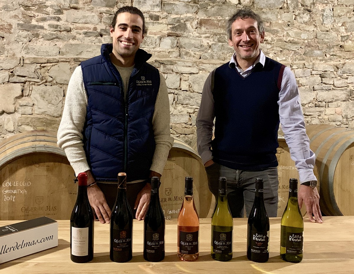 Carles Muray, enòleg d'Oller del Mas i Frank Margenat, propietari