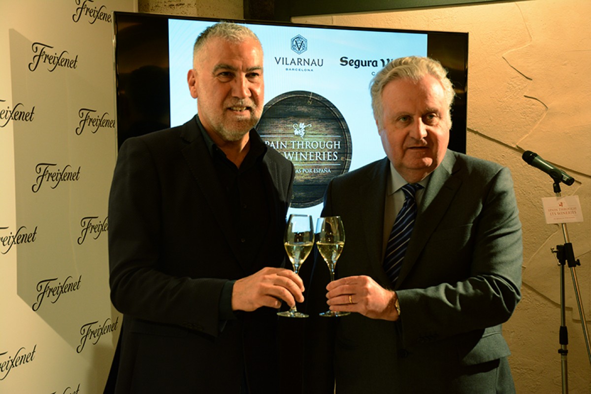 Damià Deàs, gerent de Vilarnau i president de l'Institut del Cava i Pedro Ferrer, vicepresident i conseller delegat de Freixenet