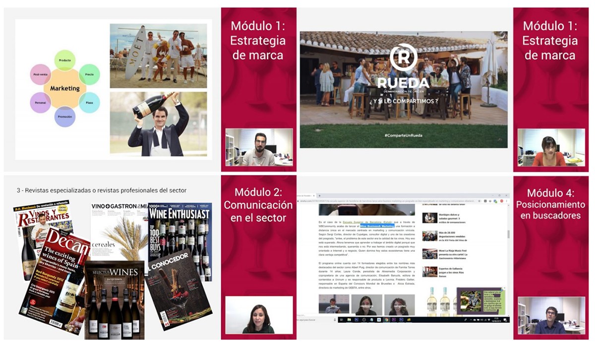 Alguns dels formadors impartint classes en vídeo