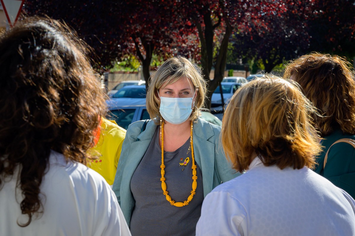  Alba Vergés, consellera de Salut visita el cribatge massiu a Manlleu