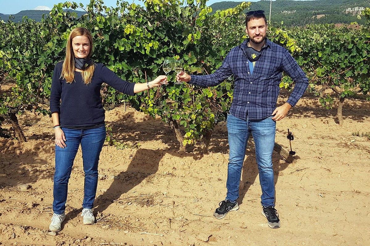 Eva Ferrer i Enric Forcada brinden per la Festa de la Verema del Bages
