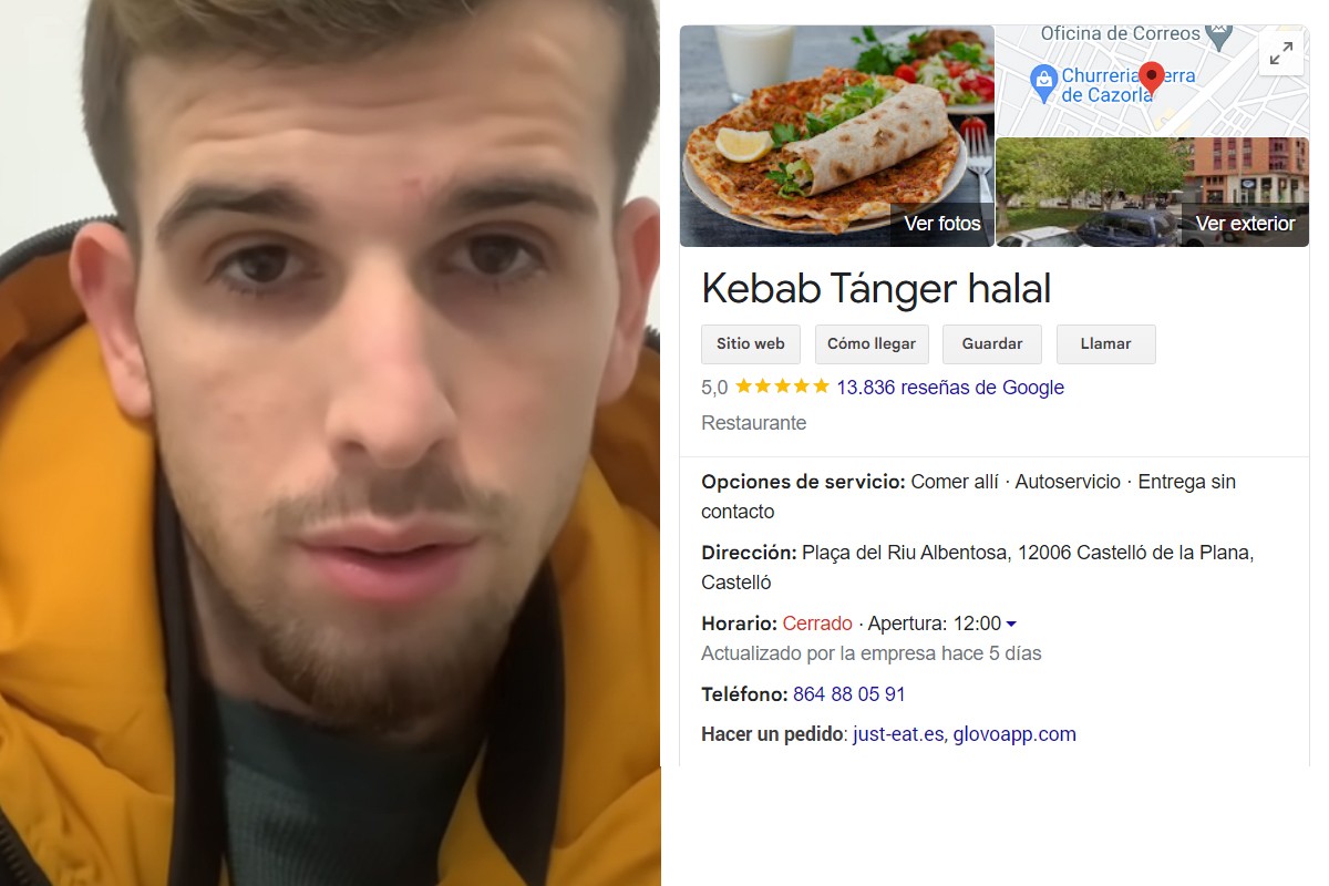 Imatges del vídeo de Youtube de Jona Sanchez i de les ressenyes del local a Google