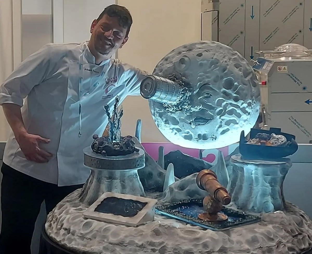 Albert Roca, amb el gelat premiat