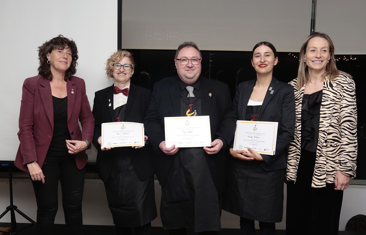 Imatge dels guanyadors de la passada edició del \'Concurs Millor Sommelier de Catalunya\'