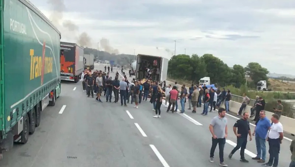 El bloqueig dels viticultors a la Catalunya Nord