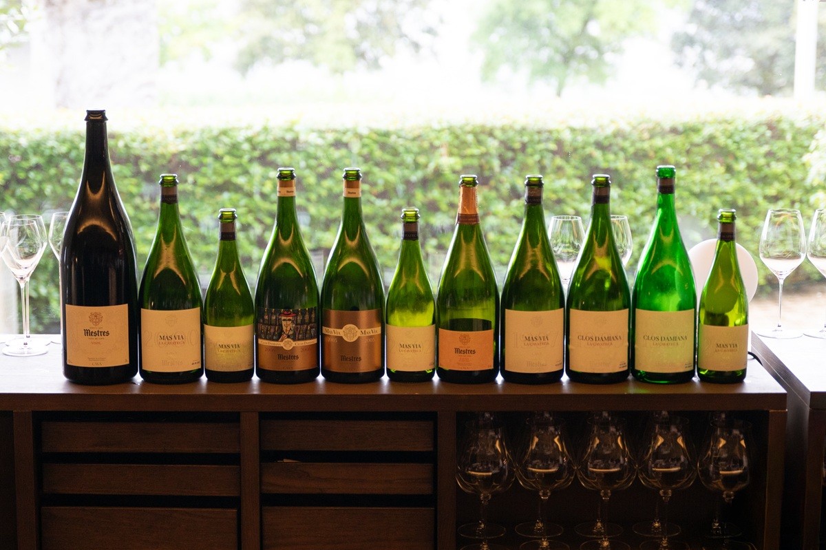 Les ampolles de cava Mestres que van maridar amb els plats dels xefs.