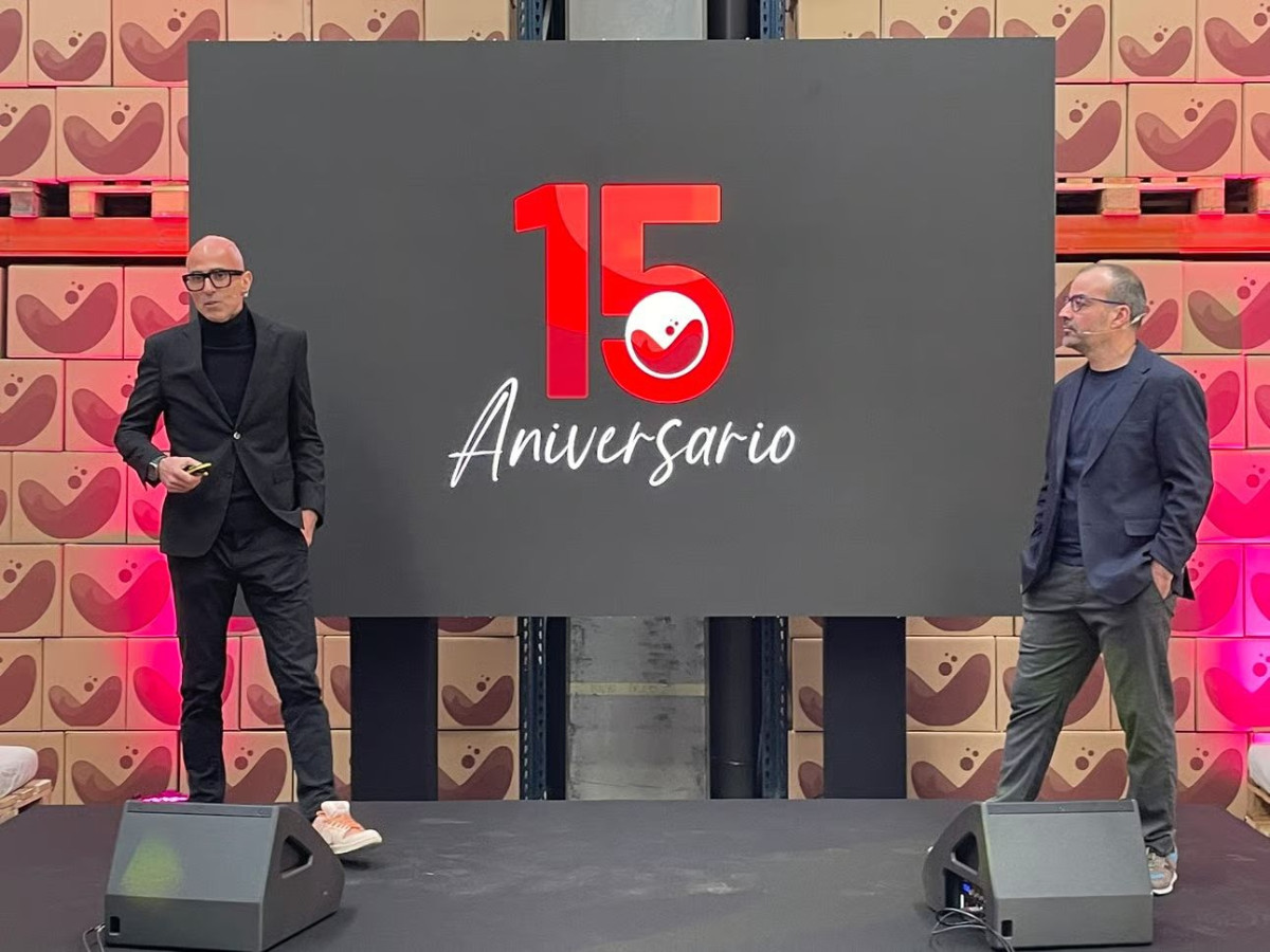 Hector Pla i Oriol Ripoll a la celebració dels 15 anys de l'empresa