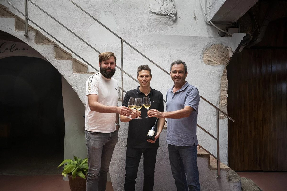 Josep Maria Bages, al mig, amb Roc Gramona i Pere Llopart