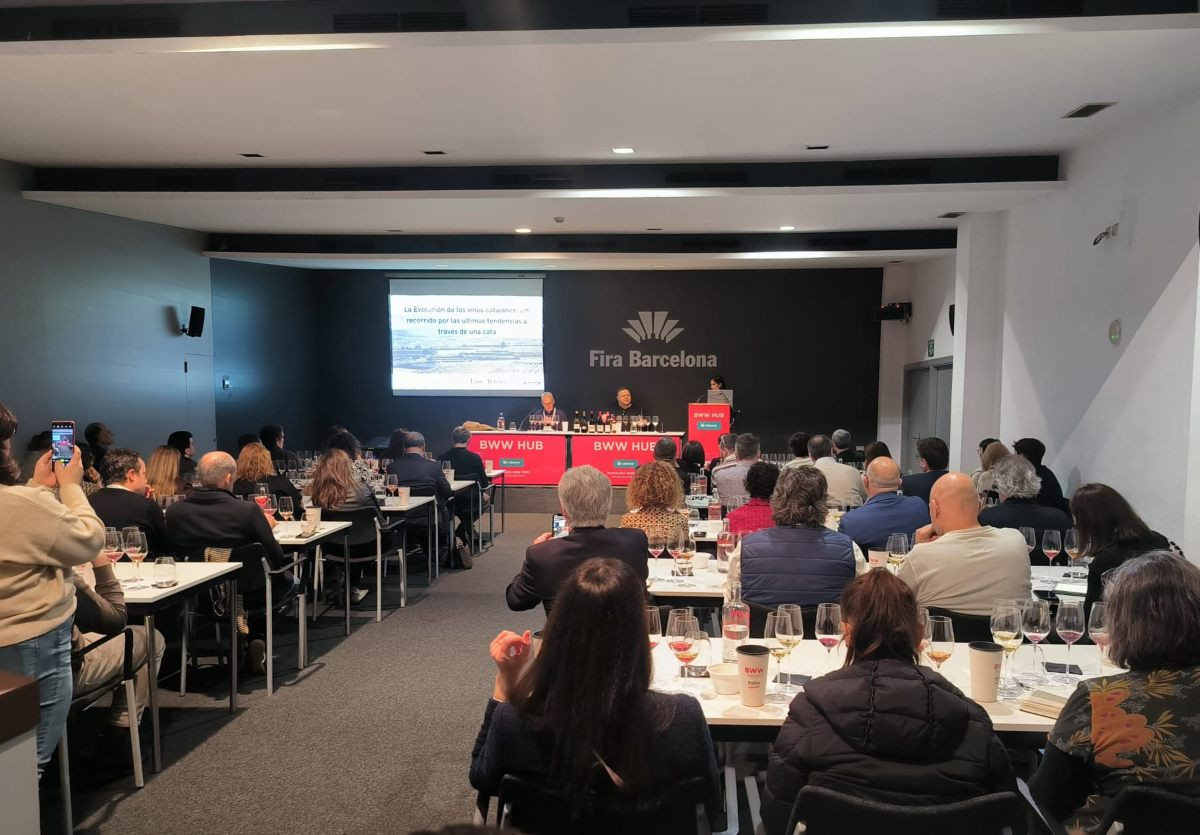 Vista general de la sessió exclusiva amb Tim Atkin MW a la Barcelona Wine Week.
