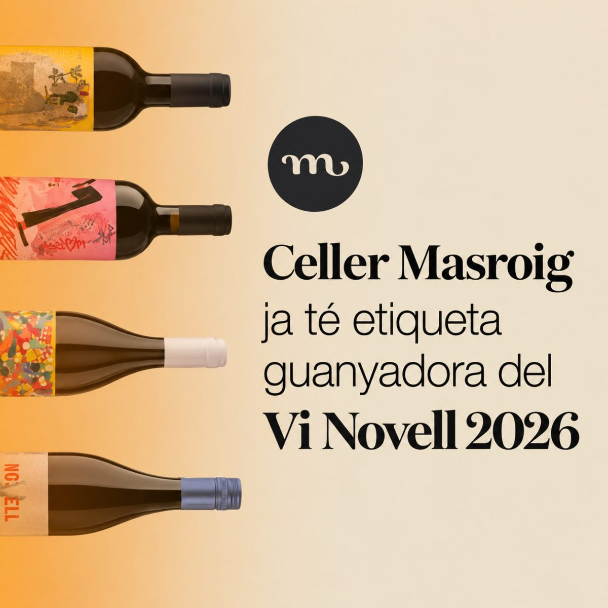 El Celler Masroig ja té etiqueta guanyadora per al Vi Novell 2026.